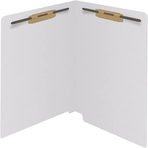 Miniatura 2 de Carpetas de color de 14 puntos, pestaña final de 2 capas de corte completo, tamaño carta, 2 cierres en posición #1 y #3, blanco (caja de 50)