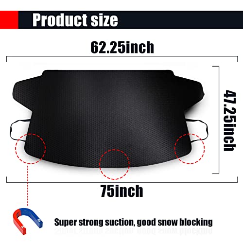 image for YOGEIER Car Windshield Snow Cover, Upgraded 600D Oxford Fabric Windshi