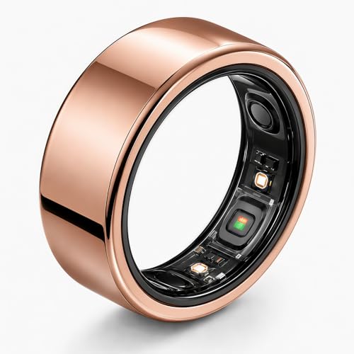 2026 Upgraded Smart Ring for Men Women, Titanium Alloy Fitness Ring, Sleep, Heart Rate, Blood Oxygen, Activity Tracking, Waterproof Smart Health Ring for iOS Android