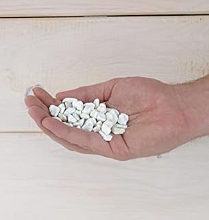 Landare Gravier Blanc 1,8 Kg - Gravier Aquarium - Gravier Decoratif - Cailloux Decoratif - Gravier Jardin Exterieur - Galet - Cailloux Aquarium Decoration (9-12 mm) (Blanc)