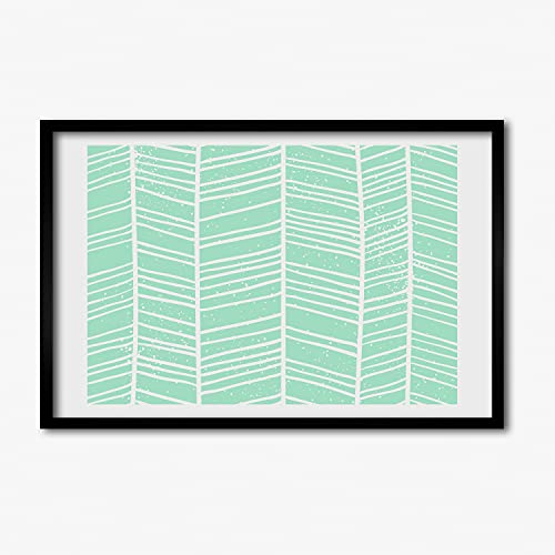 Cadre en bois moderne Tulup 60x40 cm avec finitions texturées en chevrons