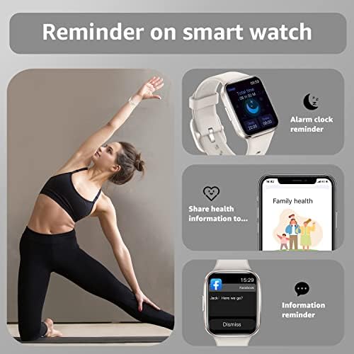 AZTTKIA Smart Watch, Fitness Tracker with 24/7 Blood Pressure and Heart Rate Monitors, Fitness Watch with IP68 Waterproof, 1.69" HD Large Screen Smartwatch Compatible with IOS Android