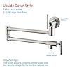 Havin Pot Filler,Wall Mount Commercial Pot Filler Faucet,Stainless Steel Material Kitchen Folding Faucet,Coffee Machine Faucet with Stretchable Double Joint Swing Arms, Brushed Nickel