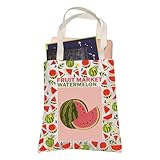 Einkaufstasche für Wassermelonenliebhaber, Obstmarkt, Wassermelonen-Einkaufstasche für Damen, Geschenk mit Wassermelonen-Motiv, wassermelone, 35cm ( 13.78 inch ) * 38 cm ( 14.96 inch)