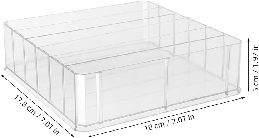 Homoyoyo 2 Packs Acrylic Mail Holder 6 Slots Clear Desk Organizer for Envelope Card Makeup Home Office