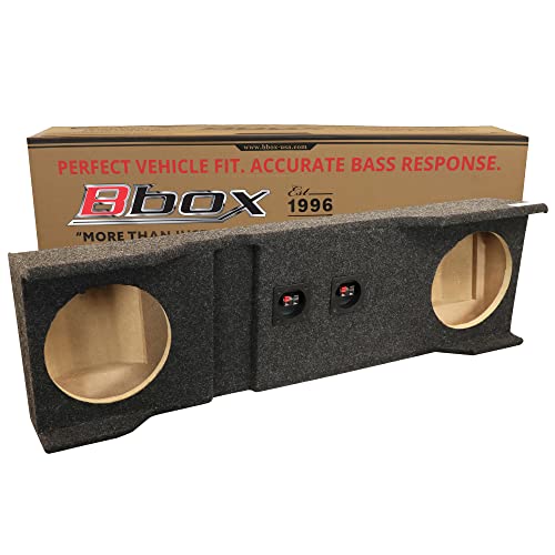 Bbox Dual 10 Inch Subwoofer Sealed Enclosure - Fits 1999-2006 Chevrolet/GMC Crew Cab - Heavy Duty Car Subwoofer Boxes & Enclosures - Subwoofer Box Improves Audio Quality, Sound and Bass - Charcoal