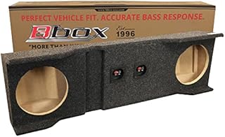 Bbox Dual 10 Inch Subwoofer Sealed Enclosure - Fits 1999-2006 Heavy Duty Chevrolet/GMC Crew Cab - Car Subwoofer Boxes & Enclosures - Subwoofer Box Improves Audio Quality, Sound and Bass - Charcoal