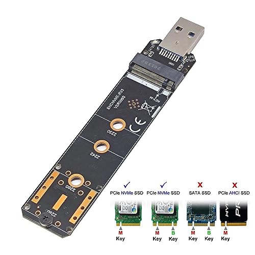 Adaptador M.2 a USB3.2 SSD 10Gbps sin carcasa miniatura 6