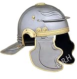 Armor - Casco romano gallico da River Cups, finitura argento, taglia unica