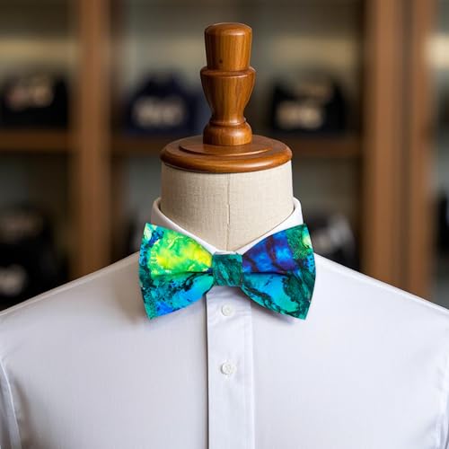 Image of Colorful Fun Pattern Pre-Tied Bow Tie Mens Floral Space Adjustable Bowtie
