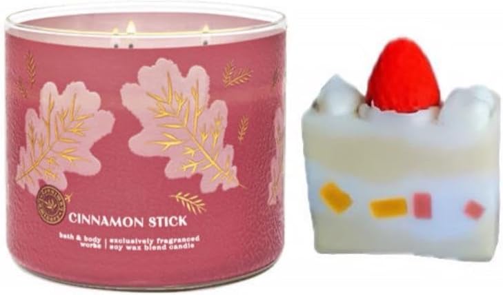 Generic Cardamom & Vetiver - White BarnBath/Body Works -3-Wick Scented Candle 14.5 OZ Burns 25-45 Hours and Strawberry Cake soap (3 Wick, Cardamom & Vetiver)