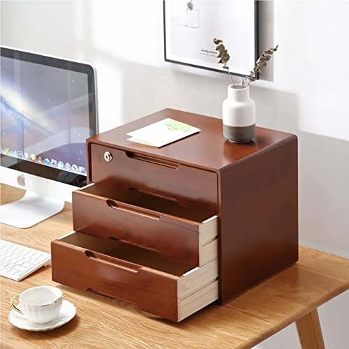 Scatola da scrivania in legno con serratura, sicura soluzione Sto per casa e ufficio, accessori da scrivania per migliorare nizat