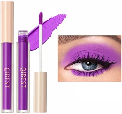 SUMEITANG Colored Liquid Matte Eyeshadow, Purple High-pigmented Smooth Cream Eyeshadow Stick, Lightweigh Quick-Drying Waterproof Long Lasting for Women Eye or Lip Colorful Makeup(#12)