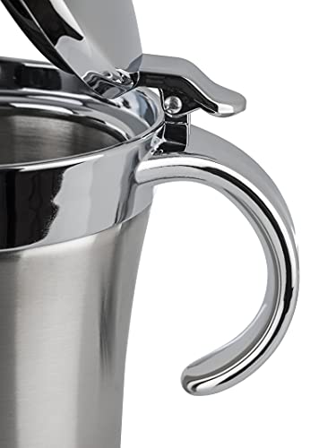 Foto von APS 40207 Doppelwandig isolierte Sauciere mit Klappdeckel, 19 x 12,5 x 13 cm, 0,4 ltr