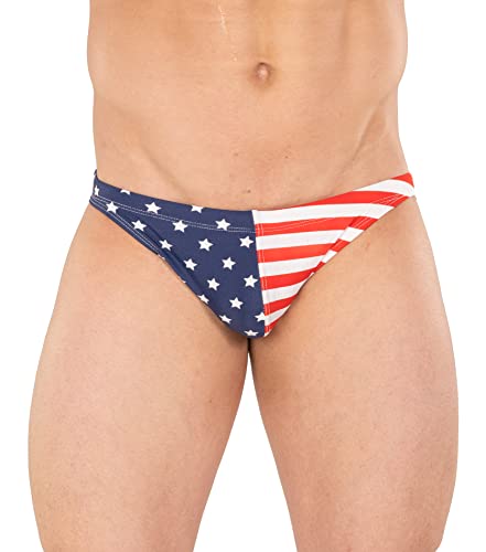 Gary Majdell Sport Men's USA Greek Bikini Freedom Swimsuit with Contour Pouch2