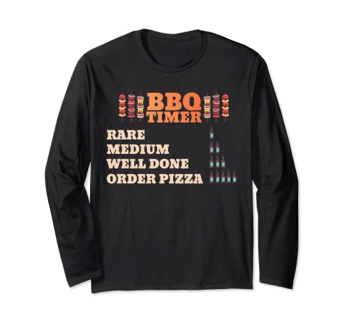 Funny BBQ Timer Barbecue Grill master Grilling Drinking beer Manche Longue