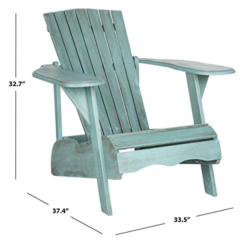 Safavieh Outdoor Collection Mopani Adirondack Chair, Beach House Blue #TOP4