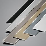 Door Bar Transition Strip - 90cm×3pcs Aluminum Flat Divider Strip - Threshold Cover - Carpet Edge Strip for Joining Floor Tile Gap, Carpet, Threshold(Black,3.30cm/1.29in)