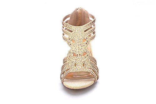 Mila Lady Women's Lexie Crystal Dress Heeled Sandals (Kimi25) - Image 3