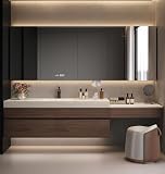 LUTHXAY 76in Floating Vanity with Sink