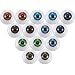 Jovitec 14 Pieces 26 mm Doll Scary Eyeball Round Acrylic Eyes Toys for Halloween Horror Props, 7 Colors