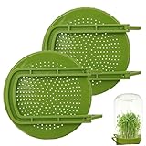 Sprossendeckel – 2-teiliges Edelstahl-Siebsieb Mit Abtropfständer, Wiederverwendbarer Drainage, Sprossen-Anzuchtset, Siebdeckel | Für Die Hydroponische Keimung, Den Anbau Von -Balkonbohne Im Innen
