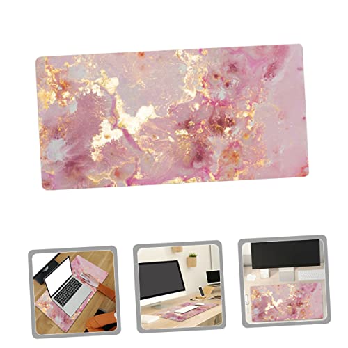 Tapis de bureau en PVC marbre rose surface lisse pour le travail
