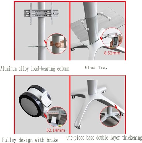 Soporte móvil para TV con ruedas y base ajustable miniatura 4