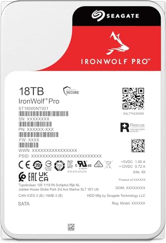 image for Seagate (Recertified IronWolf Pro 18TB Enterprise NAS Internal HDD Har