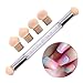Produktbild Bisheng Doppelspitzen-Schwamm-Pinsel, Picking Dotting Gradient Stift Pinsel + 4 Ersatzköpfe Nail Art Werkzeuge für Salon oder Zuhause
