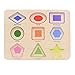 Aile Toddler Wooden Preschool Learning Shape Peg Puzzle Board Toys