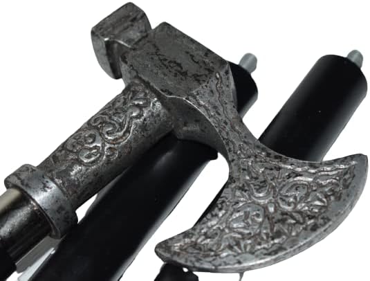 Miniatura 6 de Bastón plegable con mango plateado de hacha, regalo asequible, decorativo, para hombres, mujeres, ancianos, abuelos. Artículo para regalos