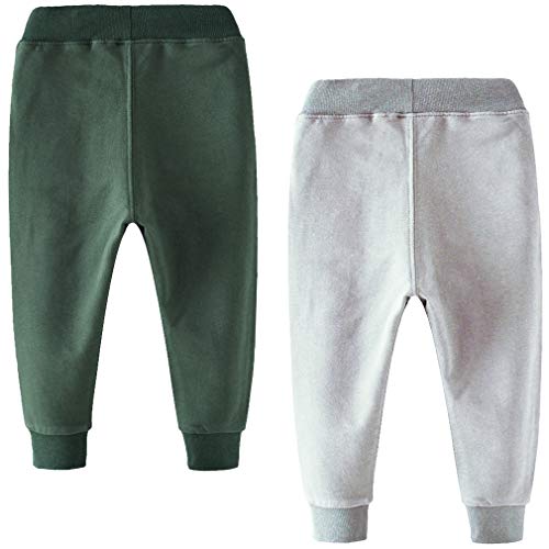 Image of Little Boys Jogger Pants Toddler Boys' Drawstring Elastic Waist Cotton Casual Sweatpants 1PC / 2 PCS Set