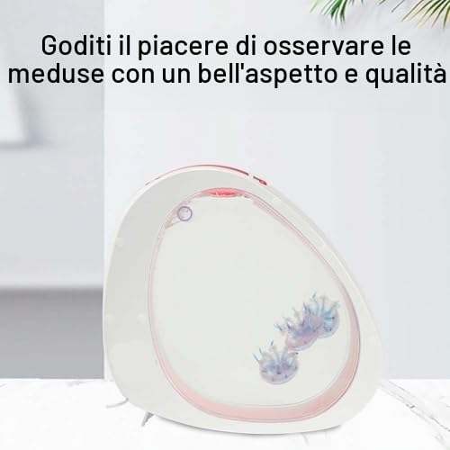 Acquario da tavolo per meduse da 4 litri con luci LED colorate, acrilico ultra trasparente, pompa a onde silenziose, controllo touch per piccole meduse, pesci Betta, decorazione per ufficio e casa