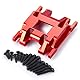 AXspeed RC Metall Skid Plate RC Crawler Upgrade Getriebe Getriebehalterung für TRX4-M TRX4M Small TRX4 (Rot)