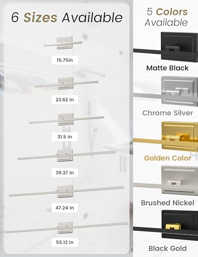 Image of VOLISUN Modern Bathroom Vanity Light 55 inch, Rotatable, 36W Dimmable 5CCT Led Bathroom Light Fixture Over Mirror, Brushed Nickel Bar Vanity Light for Bathroom Mirror Cabinets-ETL Certificated