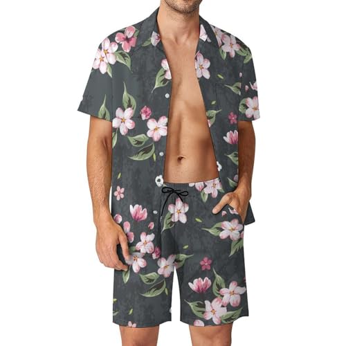 Ensemble chemise hawaïenne homme short pantalon pour les vacances de plage été