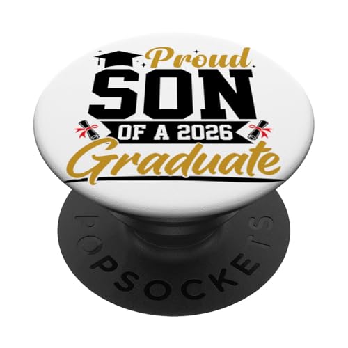 Proud Son Of A Graduate Logro 2026 PopSockets PopGrip Adhesivo