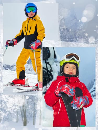 Image of Geyoga Kids Waterproof Winter Snow Ski Gloves