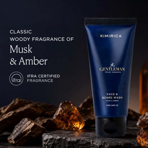Image of Kimirica Gentlemen Men's Face Wash With The Goodness Of Vitamin E, Aloe Vera, Niacinamide & Hyaluronic Acid|Exfoliates, Brightens and Hydrates Skin | For All Skin type,50 ml