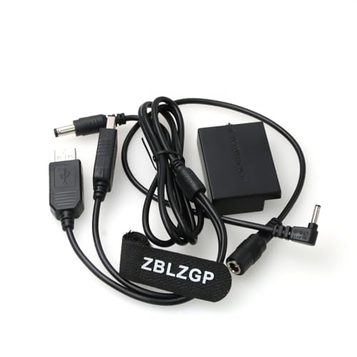 ZBLZGP LP/E8 Dummy Battery DC Coupler DR-E8 Dual USB Cable for Canon EOS Rebel T5i T4i T3i T2i 700D 650D 600D 550D Kiss X6 Kiss X5 Kiss X4 DSLR Cameras