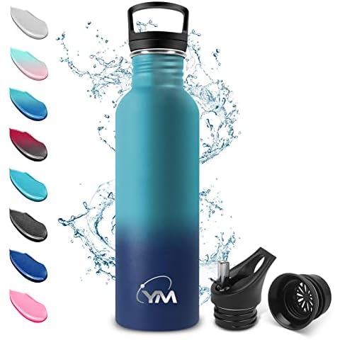 KollyKolla Edelstahl Trinkflasche 750ml, BPA-frei Wasserflasche Auslaufsicher, Trinkflasche Metall Cover