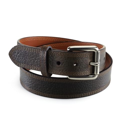 ARIAT Men's Triple Row Stitch Belt with Removable Roller Buckle