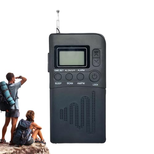 Radio de Bolsillo Am FM, Radios Transistores, Receptor Transistor con Pantalla LCD Digital para Acampada, Playa, Escritorio, Oficina Y Estudio