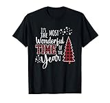 most wonderful time of the year buffalo plaid christmas tree maglietta