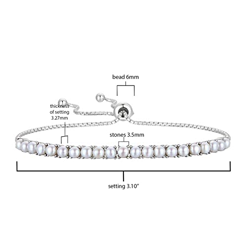 Adjustable Gemstone Bolo Bracelet - 6,7, and 8-in Wrist Size - Easy-on, Easy-off Tennis Bracelet - Birthstone Jewelry Bracelet - Sterling Silver Jewelry for All Occasions4