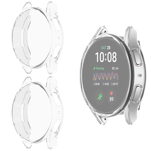 HOMTERN 3-Pack Cases for Samsung Galaxy Watch 7 40mm/44mm,Flexible Crystal Clear TPU Full Cover Shell Shockproof Scratch-Proof Screen Protector Case Smartwatch Accessories (Watch 7 40MM)