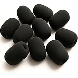 Universal Headset Foam Microphone Windscreens 10 pk, Mic Covers for Lapel, Lavaliers, BlueParrott B250, B350, B450, Plantronics, Jabra, Telex, Movo, VXI- Lux, Passport, Logitech