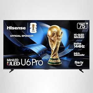 Hisense 75″ U6 Pro Series Mini‑LED ULED 4K UHD HDR Gaming AI Smart ...