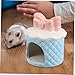 POPETPOP Hamster Cooling House Ceramic Portable Summer Nest for Dwarf Hamsters Small Pets Durable Habitat Hideout Cooling for Comfort Any Setting